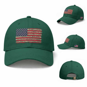 Spanish Pledge of Allegiance USA Flag Vintage Patriotic Graphic Baseball Cap American Patriot Promesa de Lealtad TS02 Baseball Cap Universal Fit Irish Green Print Your Wear