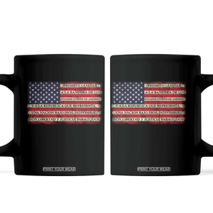 Spanish Pledge of Allegiance USA Flag Vintage Patriotic Graphic Coffee Mug American Patriot Promesa de Lealtad TS02 Black Print Your Wear