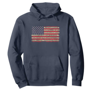 Spanish Pledge of Allegiance USA Flag Vintage Patriotic Graphic Hoodie American Patriot Promesa de Lealtad TS02 Navy Print Your Wear