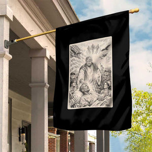 Trump The Healer Graphic Garden Flag Vintage Etching Style Religious Political Satire TS02 Print Your Wear