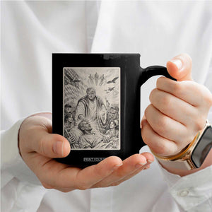 Trump The Healer Graphic Coffee Mug Vintage Etching Style Religious Political Satire TS02 Print Your Wear