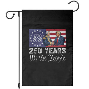 250 Years George Washington and Trump Handshake Patriotic Garden Flag We The People 1776-2026 Founding Fathers Legacy TS02 Black Print Your Wear