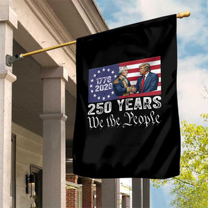 250 Years George Washington and Trump Handshake Patriotic Garden Flag We The People 1776-2026 Founding Fathers Legacy TS02 Print Your Wear