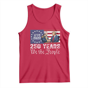 250 Years George Washington and Trump Handshake Patriotic Tank Top We The People 1776-2026 Founding Fathers Legacy TS02 Red Print Your Wear
