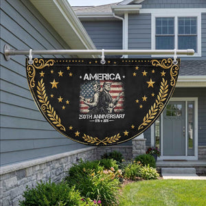 250th Anniversary Abraham Lincoln and Trump Rocking Patriotic Fan Flag Rock n Roll Electric Guitar Duel 1776-2026