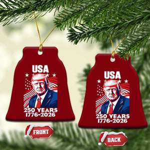 USA 250 Years 1776-2026 Trump Patriotic Portrait Ceramic Ornament American Flag Semiquincentennial Celebration TS02 Print Your Wear