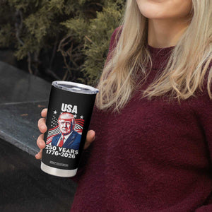 USA 250 Years 1776-2026 Trump Patriotic Portrait Tumbler Cup American Flag Semiquincentennial Celebration TS02 Print Your Wear