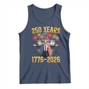 250 Years 1776-2026 Trump Daddys Home Patriotic Tank Top Fireworks 250th Anniversary Semiquincentennial Celebration TS02 Navy Print Your Wear