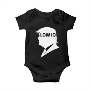 Low IQ Political Silhouette Profile Humor Baby Onesie Satirical Politics Subtle Hate TS02 Black Print Your Wear