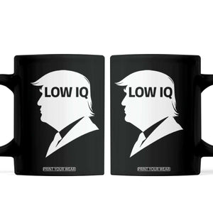 Low IQ Political Silhouette Profile Humor Coffee Mug Satirical Politics Subtle Hate TS02 Black Print Your Wear
