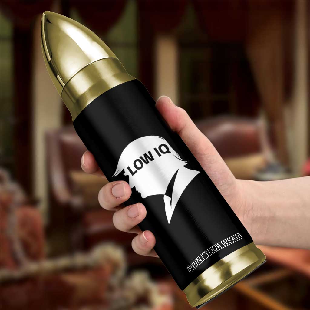 Low IQ Political Silhouette Profile Humor Bullet Tumbler Satirical Politics Subtle Hate TS02 Print Your Wear