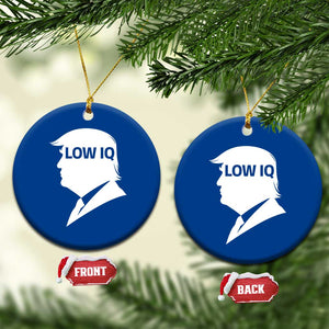 Low IQ Political Silhouette Profile Humor Ceramic Ornament Satirical Politics Subtle Hate TS02 1pc Blue Print Your Wear