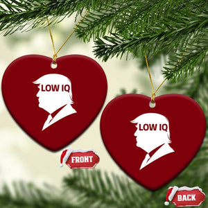 Low IQ Political Silhouette Profile Humor Ceramic Ornament Satirical Politics Subtle Hate TS02 Print Your Wear