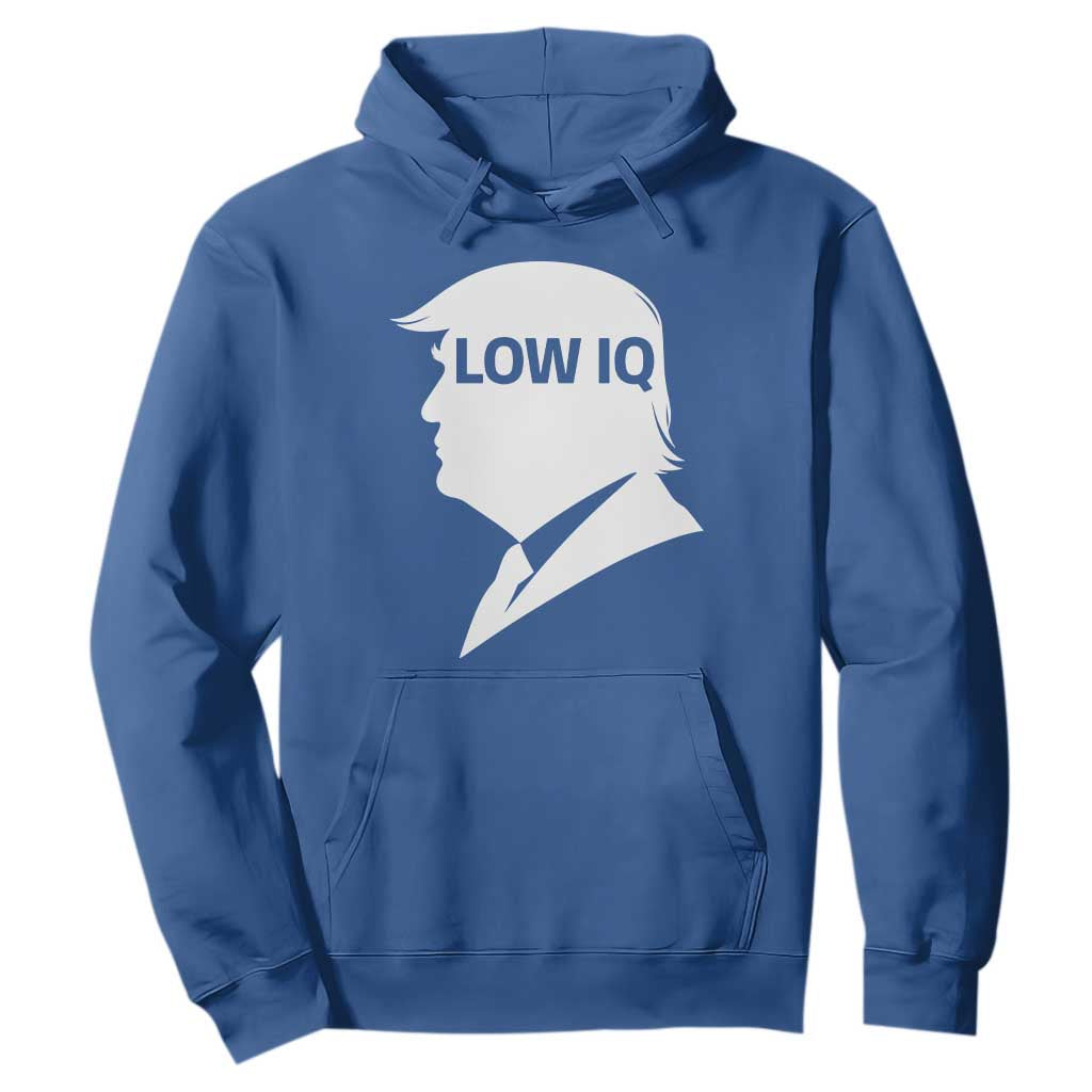 Low IQ Political Silhouette Profile Humor Hoodie Satirical Politics Subtle Hate TS02 Royal Blue Print Your Wear
