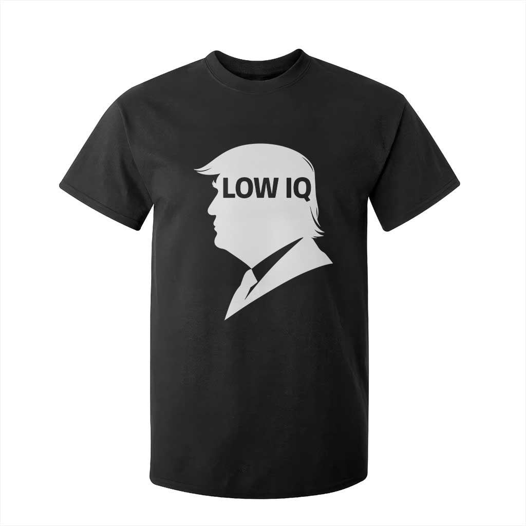 Low IQ Political Silhouette Profile Humor T Shirt For Kid Satirical Politics Subtle Hate TS02 Black Print Your Wear