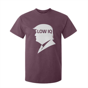 Low IQ Political Silhouette Profile Humor T Shirt For Kid Satirical Politics Subtle Hate TS02 Maroon Print Your Wear