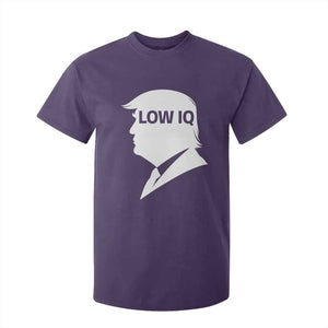 Low IQ Political Silhouette Profile Humor T Shirt For Kid Satirical Politics Subtle Hate TS02 Purple Print Your Wear