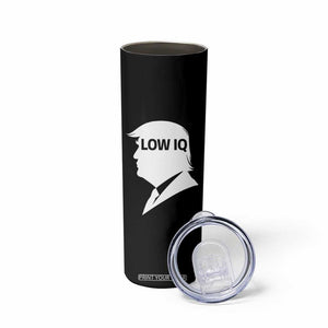 Low IQ Political Silhouette Profile Humor Skinny Tumbler Satirical Politics Subtle Hate TS02 Print Your Wear