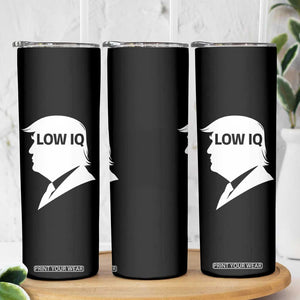 Low IQ Political Silhouette Profile Humor Skinny Tumbler Satirical Politics Subtle Hate TS02 Print Your Wear