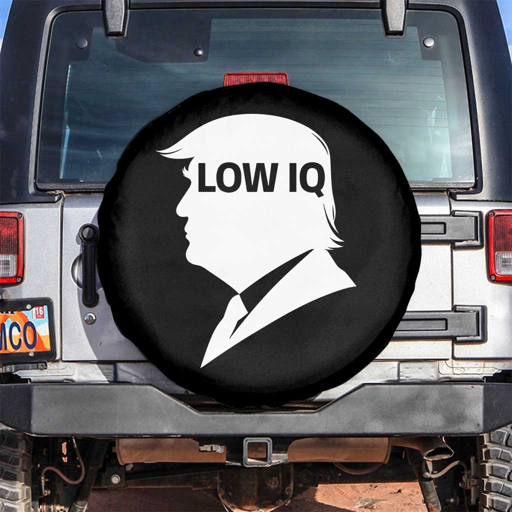 Low IQ Political Silhouette Profile Humor Spare Tire Cover Satirical Politics Subtle Hate TS02 No hole Black Print Your Wear