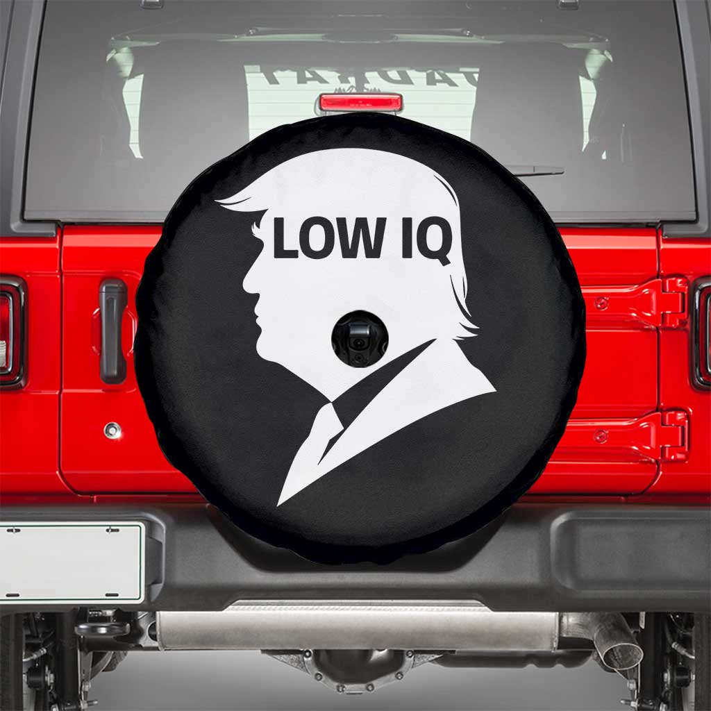 Low IQ Political Silhouette Profile Humor Spare Tire Cover Satirical Politics Subtle Hate TS02 Black Print Your Wear