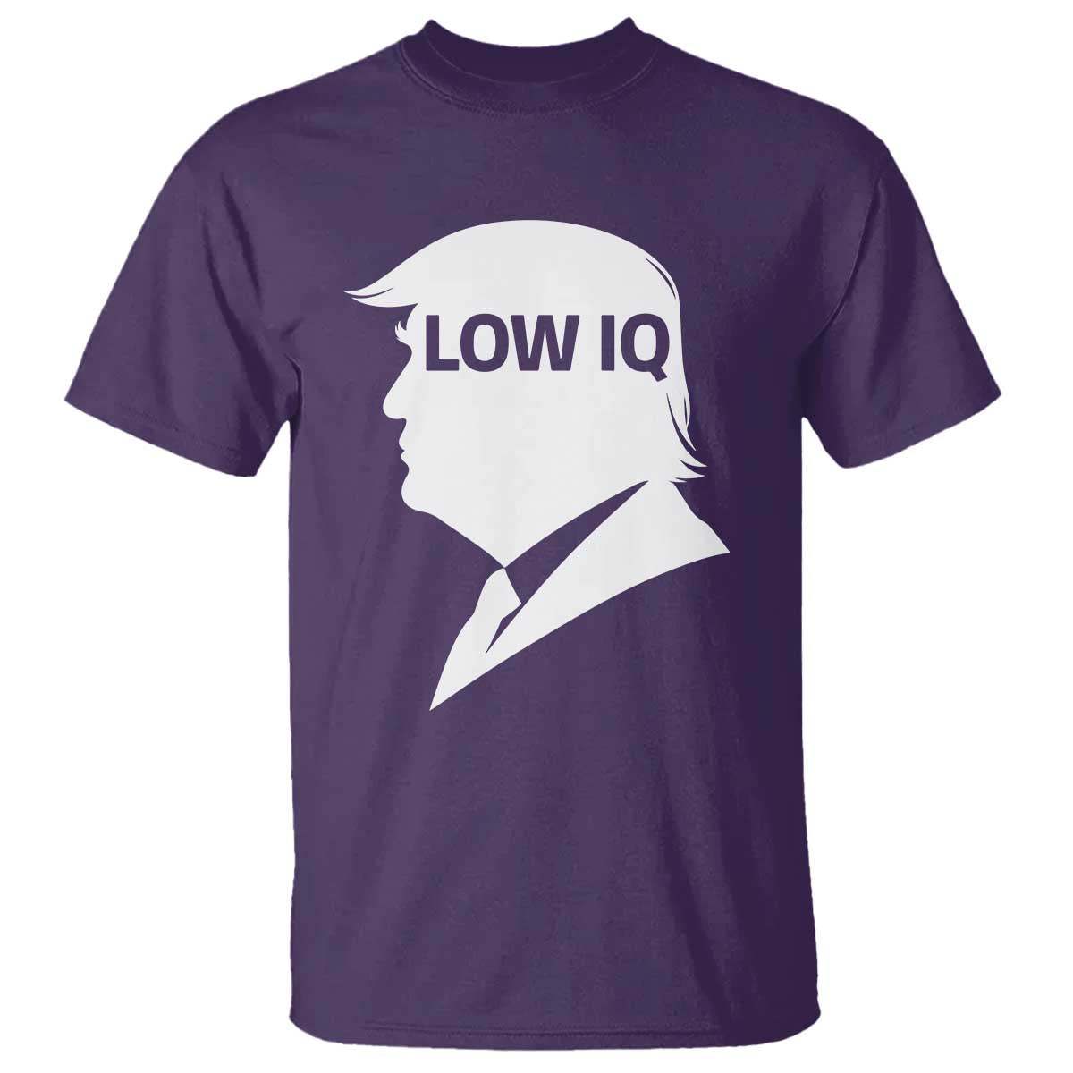 Low IQ Political Silhouette Profile Humor T Shirt Satirical Politics Subtle Hate TS02 Purple Print Your Wear