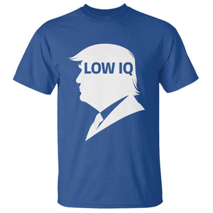 Low IQ Political Silhouette Profile Humor T Shirt Satirical Politics Subtle Hate TS02 Royal Blue Print Your Wear