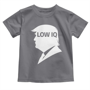 Low IQ Political Silhouette Profile Humor Toddler T Shirt Satirical Politics Subtle Hate TS02 Charcoal Print Your Wear