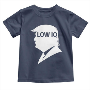 Low IQ Political Silhouette Profile Humor Toddler T Shirt Satirical Politics Subtle Hate TS02 Navy Print Your Wear