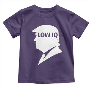Low IQ Political Silhouette Profile Humor Toddler T Shirt Satirical Politics Subtle Hate TS02 Purple Print Your Wear