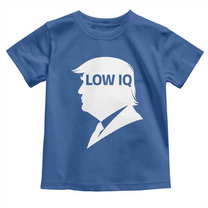 Low IQ Political Silhouette Profile Humor Toddler T Shirt Satirical Politics Subtle Hate TS02 Royal Blue Print Your Wear