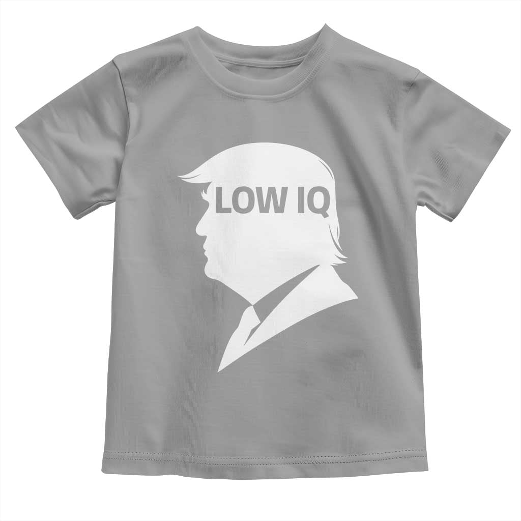 Low IQ Political Silhouette Profile Humor Toddler T Shirt Satirical Politics Subtle Hate TS02 Sport Gray Print Your Wear