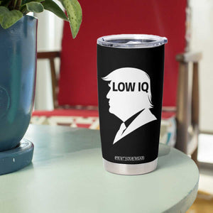 Low IQ Political Silhouette Profile Humor Tumbler Cup Satirical Politics Subtle Hate TS02 Print Your Wear
