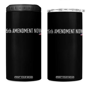 25th Amendment Now Minimalist Typography Graphic 4 in 1 Can Cooler Tumbler Political Satire Patriotic American Flag TS02 One Size: 16 oz Black Print Your Wear
