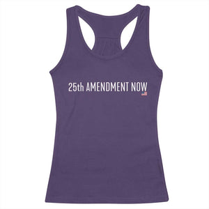 25th Amendment Now Minimalist Typography Graphic Racerback Tank Top Political Satire Patriotic American Flag TS02 Purple Print Your Wear