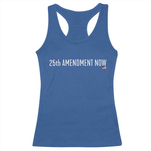 25th Amendment Now Minimalist Typography Graphic Racerback Tank Top Political Satire Patriotic American Flag TS02 Royal Blue Print Your Wear