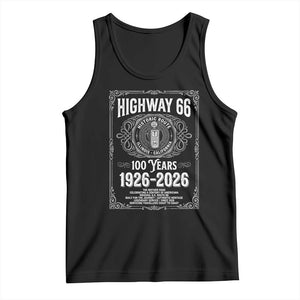 Historic Mother Road Highway 66 Tank Top Centennial 1926-2026 Classic Gas Pump Filigree Graphic TS02 Black Print Your Wear