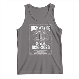 Historic Mother Road Highway 66 Tank Top Centennial 1926-2026 Classic Gas Pump Filigree Graphic TS02 Deep Heather Print Your Wear