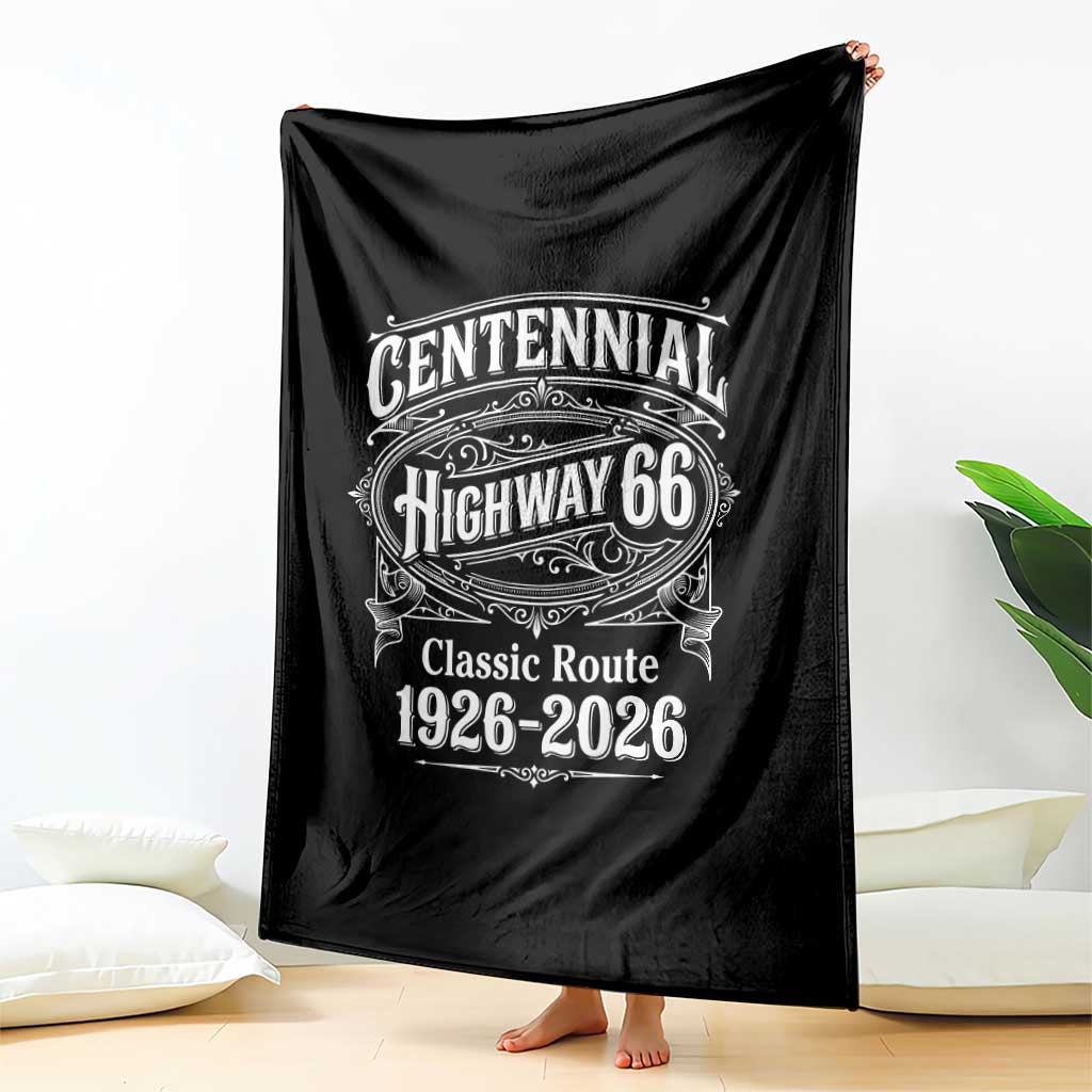 America Highway 66 Centennial 1926-2026 Classic Route Throw Blanket Vintage The Mother Road Victorian Filigree Graphic TS02 Print Your Wear