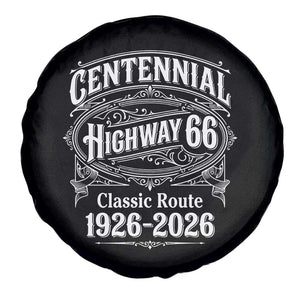 America Highway 66 Centennial 1926-2026 Classic Route Spare Tire Cover Vintage The Mother Road Victorian Filigree Graphic TS02 Print Your Wear