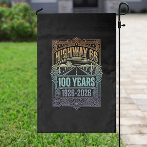 America Highway 66 100 Years Centennial 1926-2026 Garden Flag Retro Desert Horizon The Mother Road Colorful Graphic TS02 Print Your Wear