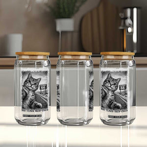 Funny Road Trip Cat Selfie with Highway 66 Glass Can Centennial 1926-2026 Historic Highway Humor TS02 Print Your Wear