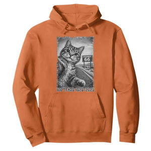 Funny Road Trip Cat Selfie with Highway 66 Hoodie Centennial 1926-2026 Historic Highway Humor TS02 Orange Print Your Wear