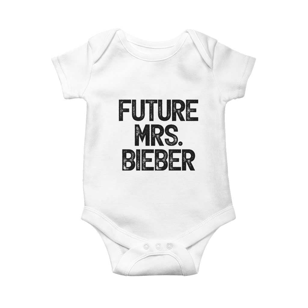 Future Mrs. Pop Star Bride to Be Baby Onesie Iconic Music Fan Gift Vintage TS02 White Print Your Wear