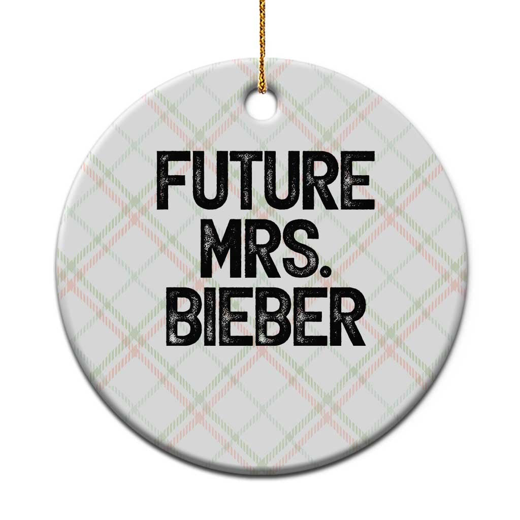 Future Mrs. Pop Star Bride to Be Ceramic Ornament Iconic Music Fan Gift Vintage TS02 1pc Christmas Plaid Print Your Wear