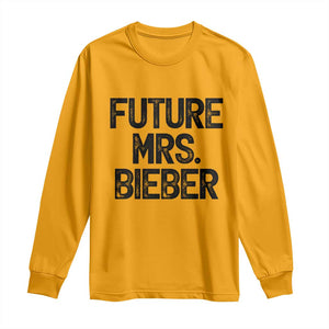 Future Mrs. Pop Star Bride to Be Long Sleeve Shirt Iconic Music Fan Gift Vintage TS02 Gold Print Your Wear