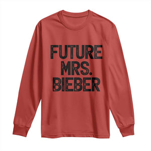 Future Mrs. Pop Star Bride to Be Long Sleeve Shirt Iconic Music Fan Gift Vintage TS02 Red Print Your Wear