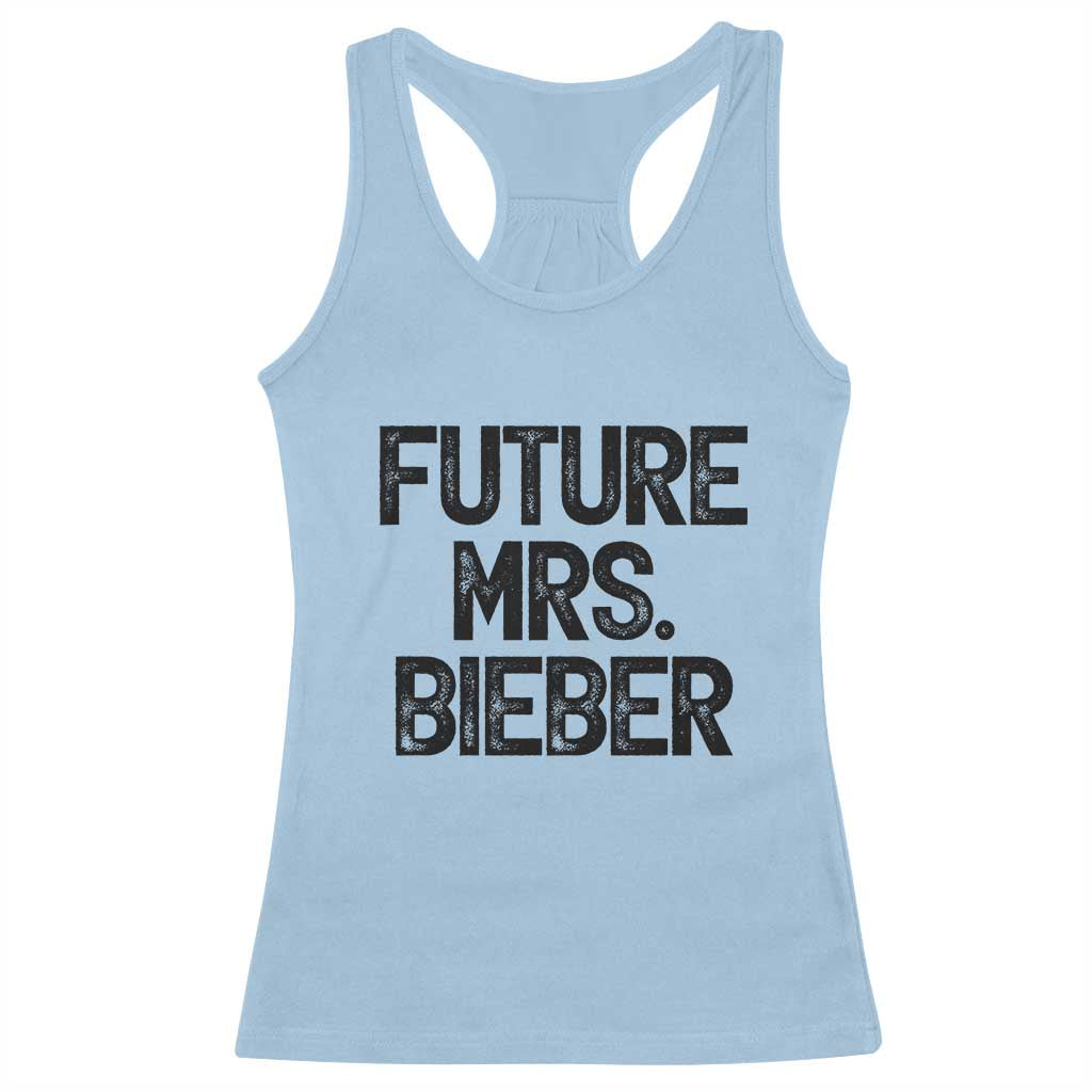 Future Mrs. Pop Star Bride to Be Racerback Tank Top Iconic Music Fan Gift Vintage TS02 Light Blue Print Your Wear
