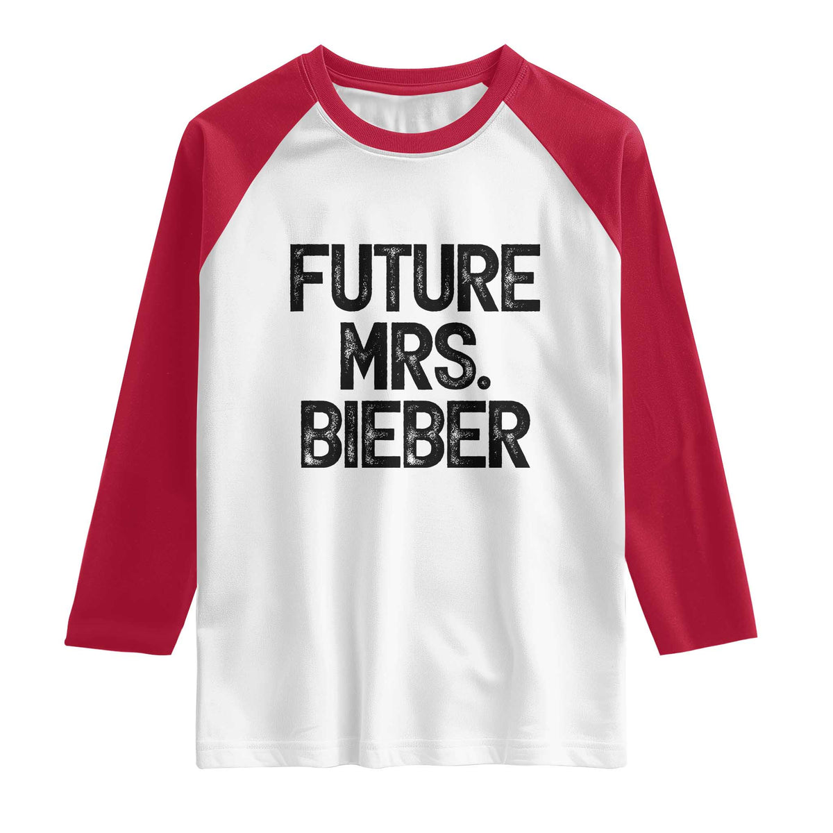 Future Mrs. Pop Star Bride to Be Raglan Shirt Iconic Music Fan Gift Vintage TS02 White Red Print Your Wear