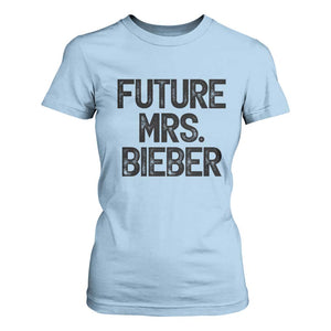 Future Mrs. Pop Star Bride to Be T Shirt For Women Iconic Music Fan Gift Vintage TS02 Light Blue Print Your Wear